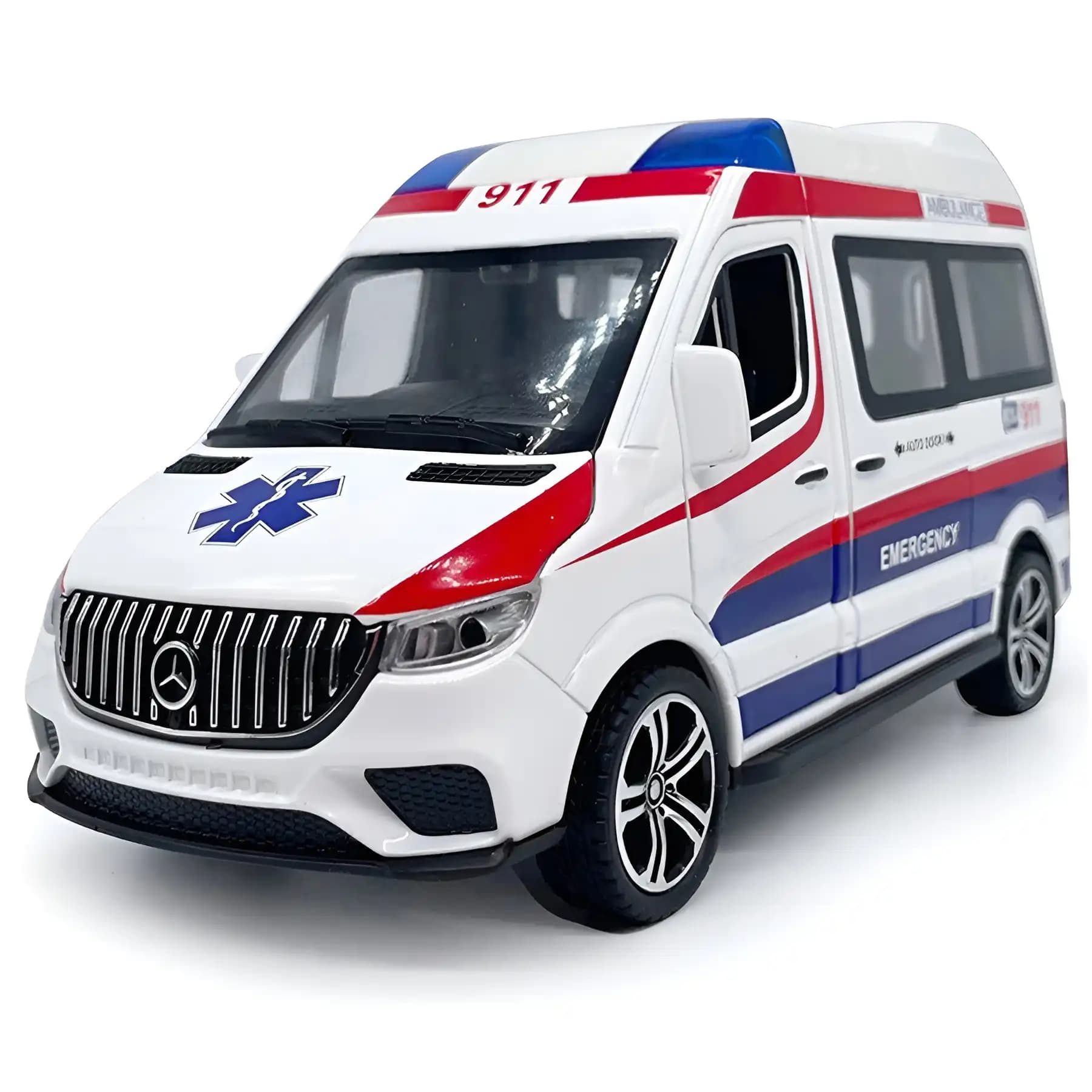 ماشین فلزی عقب کش مدل آمبولانس 911