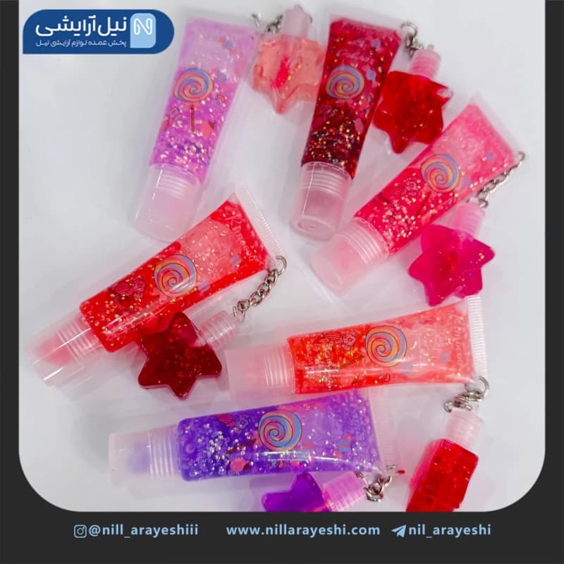 لیپ گلاس تیوپی گلیتری و شاین دار ریموکو کد R1826 — تصویر ۳