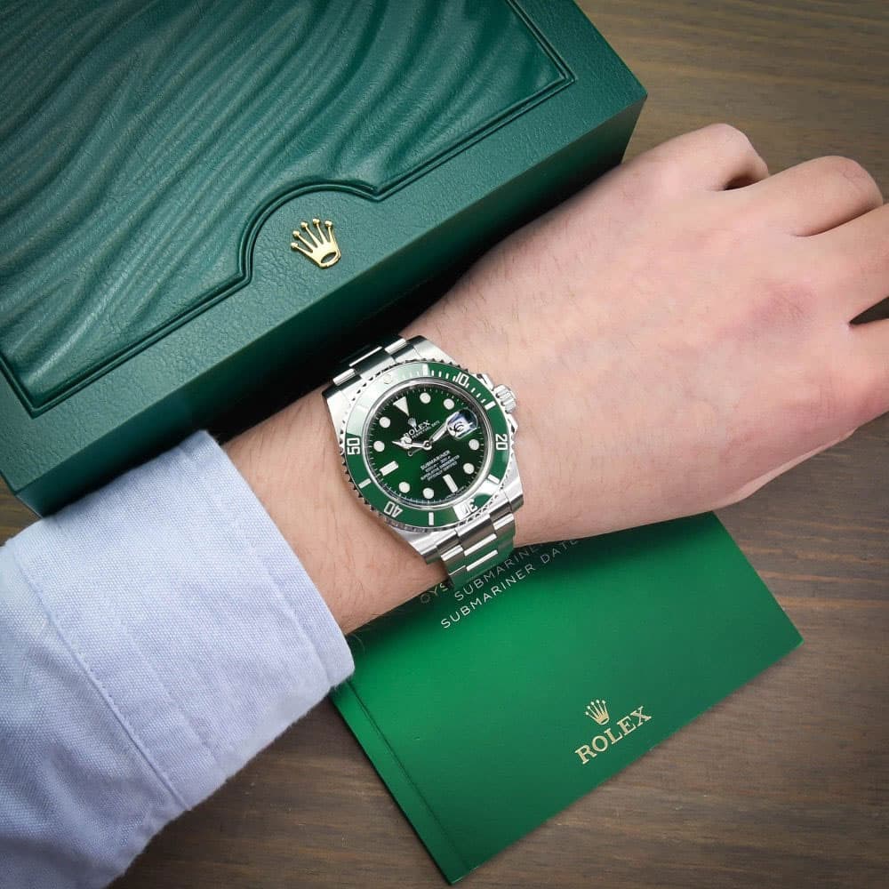 ساعت مچی اسپرت استیل رولکس ساب مارین Submariner نقره ای سبز — تصویر ۵