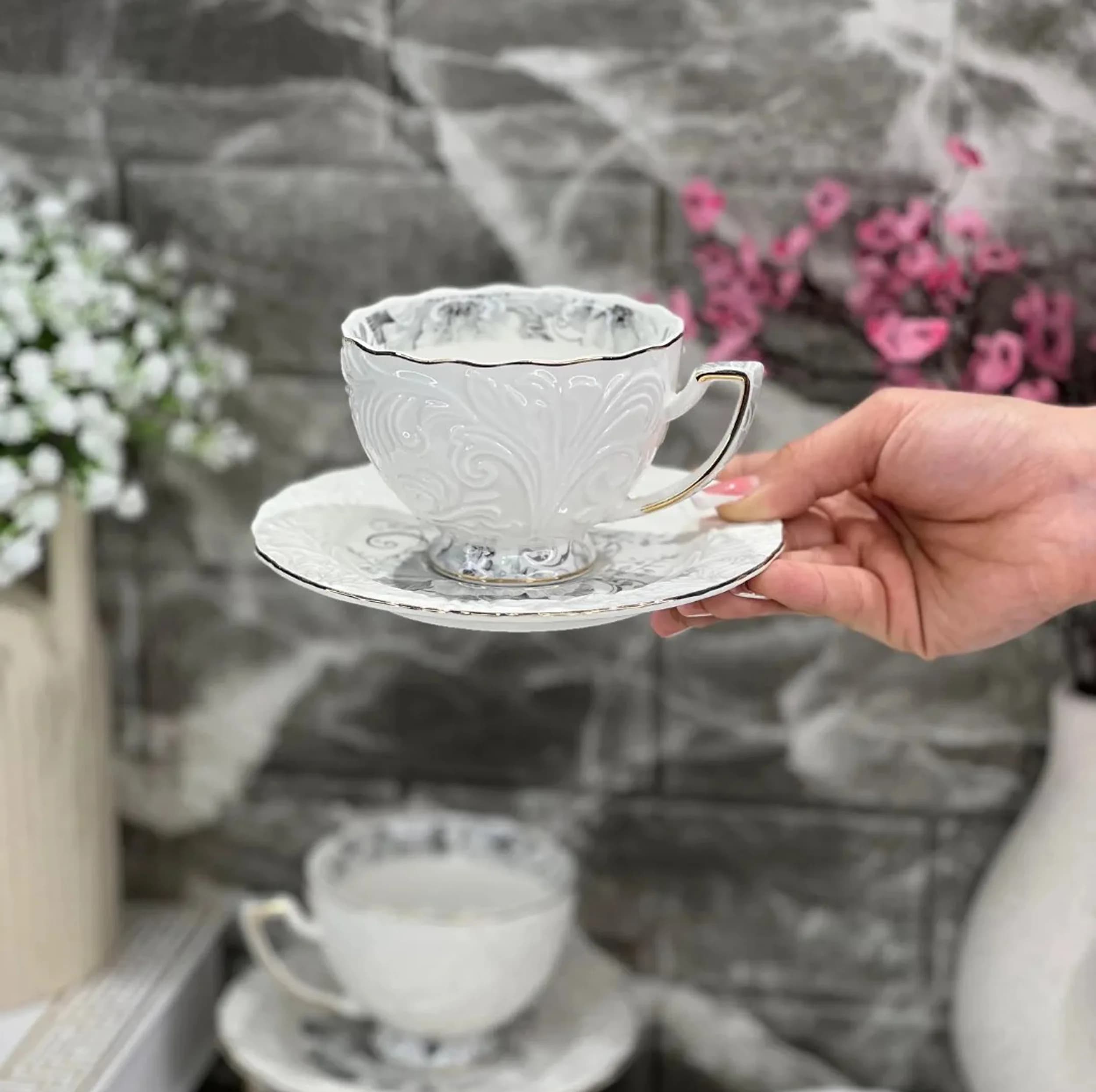 سرویس چای خوری 12 پارچه 6 نفره شاهین مدل dantella e — تصویر ۶