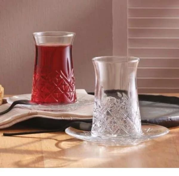 ست استکان و نعلبکی 12 پارچه پاشاباغچه مدل تایملس کد 96991 — تصویر ۳