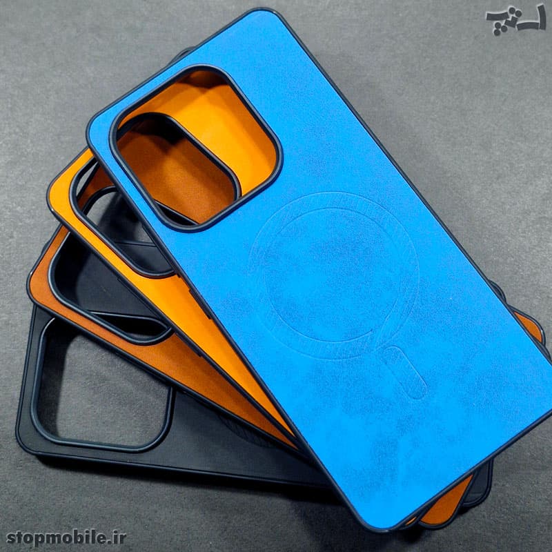 قاب چرم مخملی شیائومی Note 14 4G طرح مگ سیف | شیک و بادوام — تصویر ۳