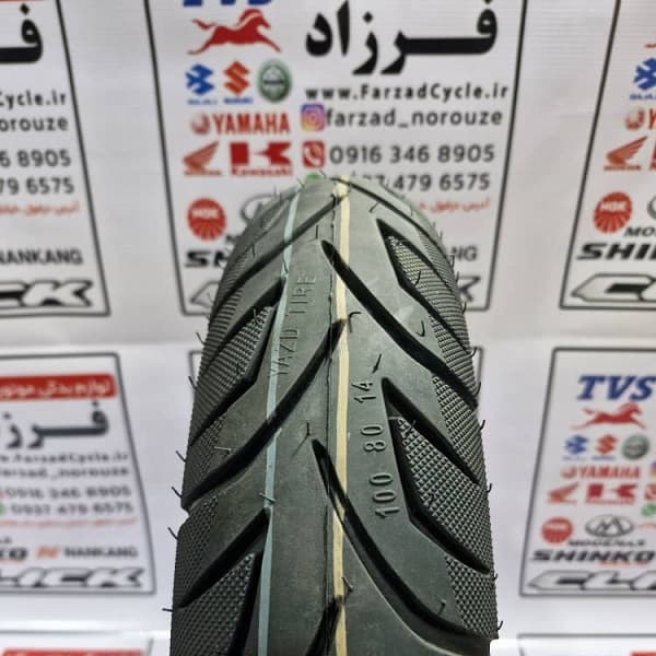 لاستیک 100/80/14 یزد تایر