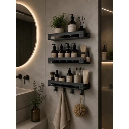 شلف دیواری فلزی 3 عددی VR مدل مدرن کد 1011 مبلمان فرنا مدل 1120959