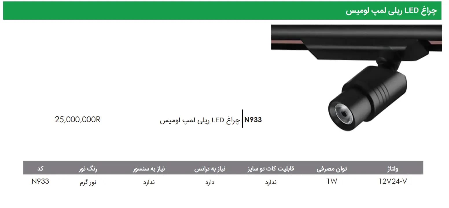 چراغ LED ریلی لمپ لومیس فانتونی — تصویر ۲