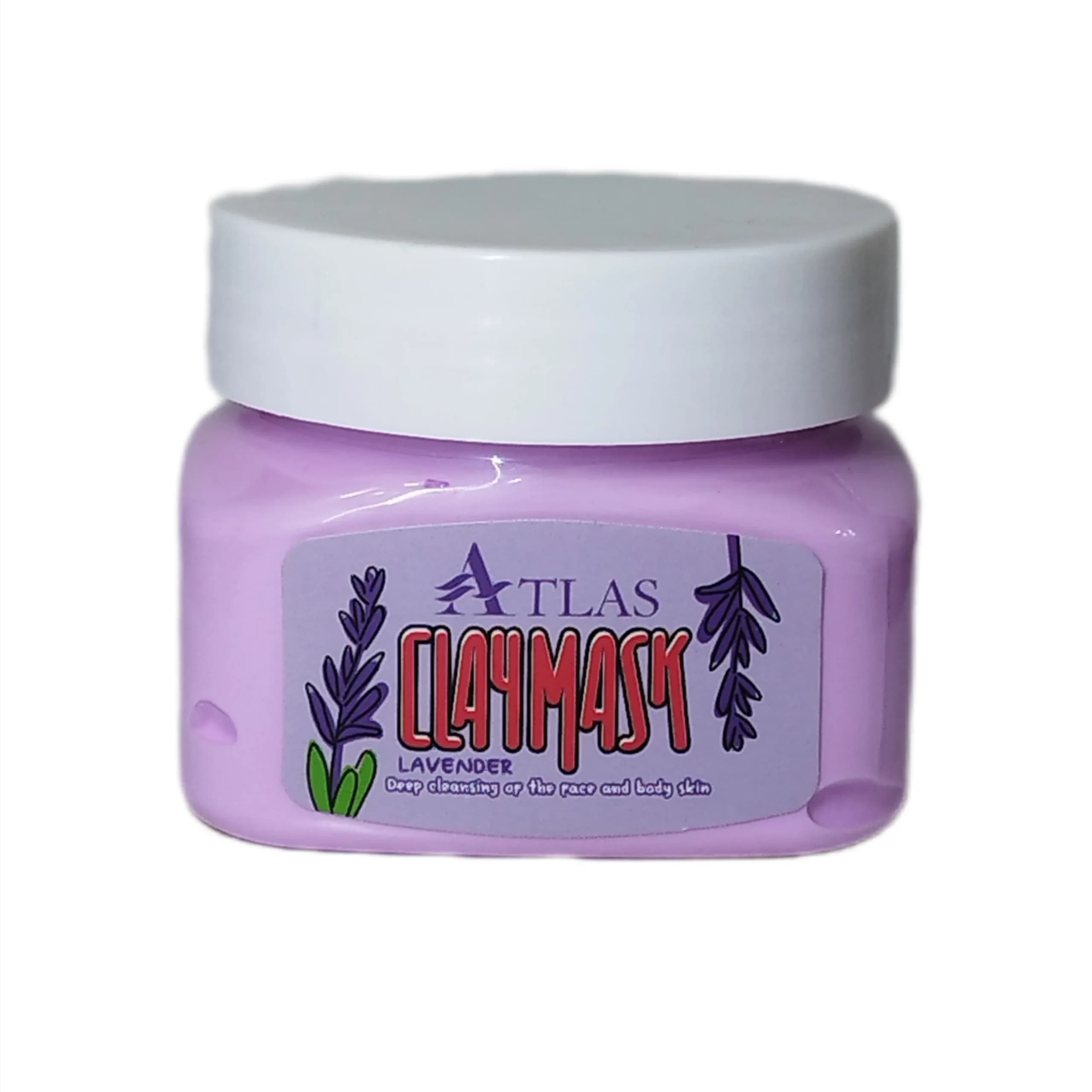 کلای ماسک صورت اطلس مدل لاوندر (اسطوخودوس) 200 گرم