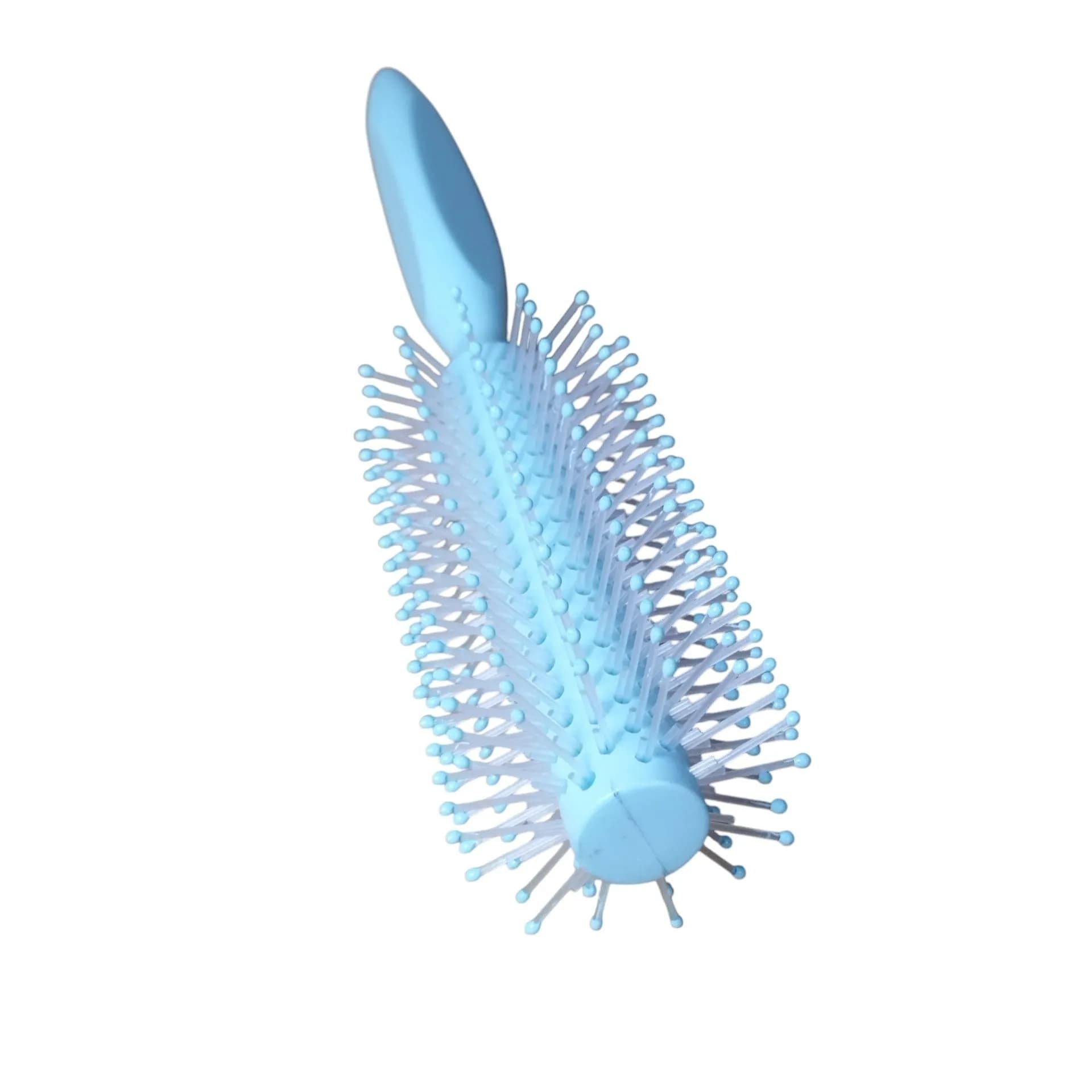 برس مو گرد نسوز کاشتی دسته پلاستیکی رنگ پاستیلی Hair Curling Brush گرد وکیوم (3 رنگ )