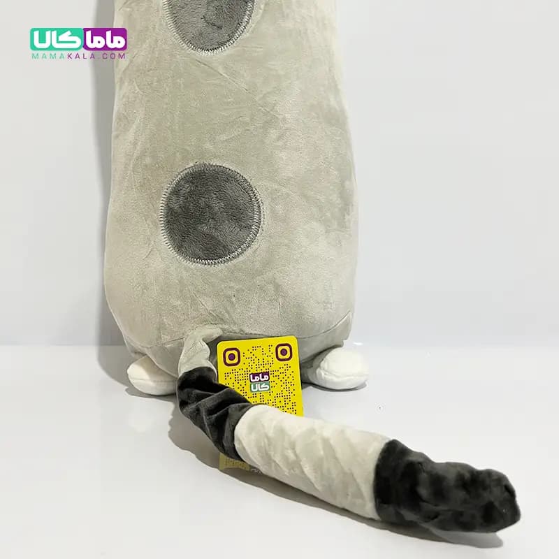 عروسک بالشتی سایز بزرگ مدل گربه طوسی 90 سانتیمتر — تصویر ۷
