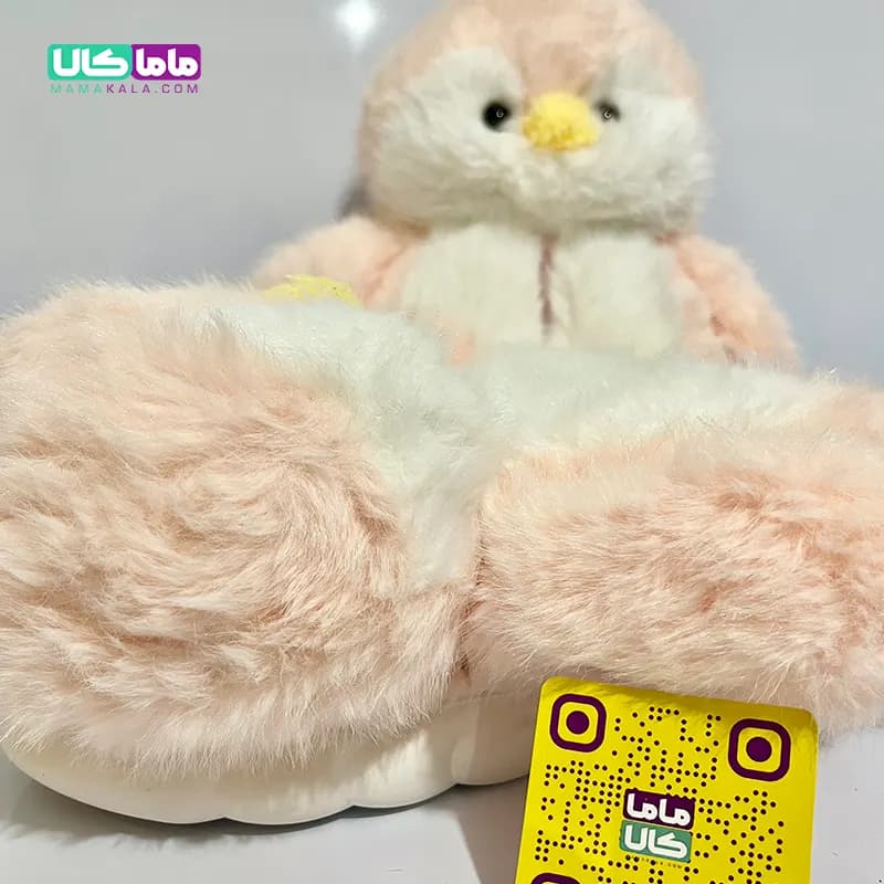 پاپوش عروسکی پنگوئن پوم پوم صورتی 30 سانتیمتر — تصویر ۸