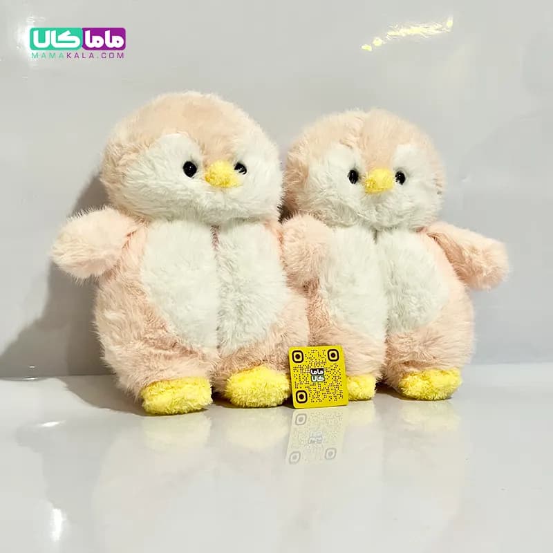 پاپوش عروسکی پنگوئن پوم پوم صورتی 30 سانتیمتر — تصویر ۲