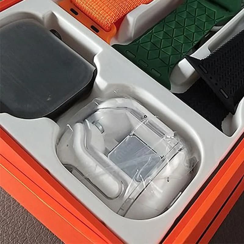 ساعت هوشمند وایرلس WS-77 MAX به همراه Glass Airpods + سه بند کد N472 — تصویر ۲