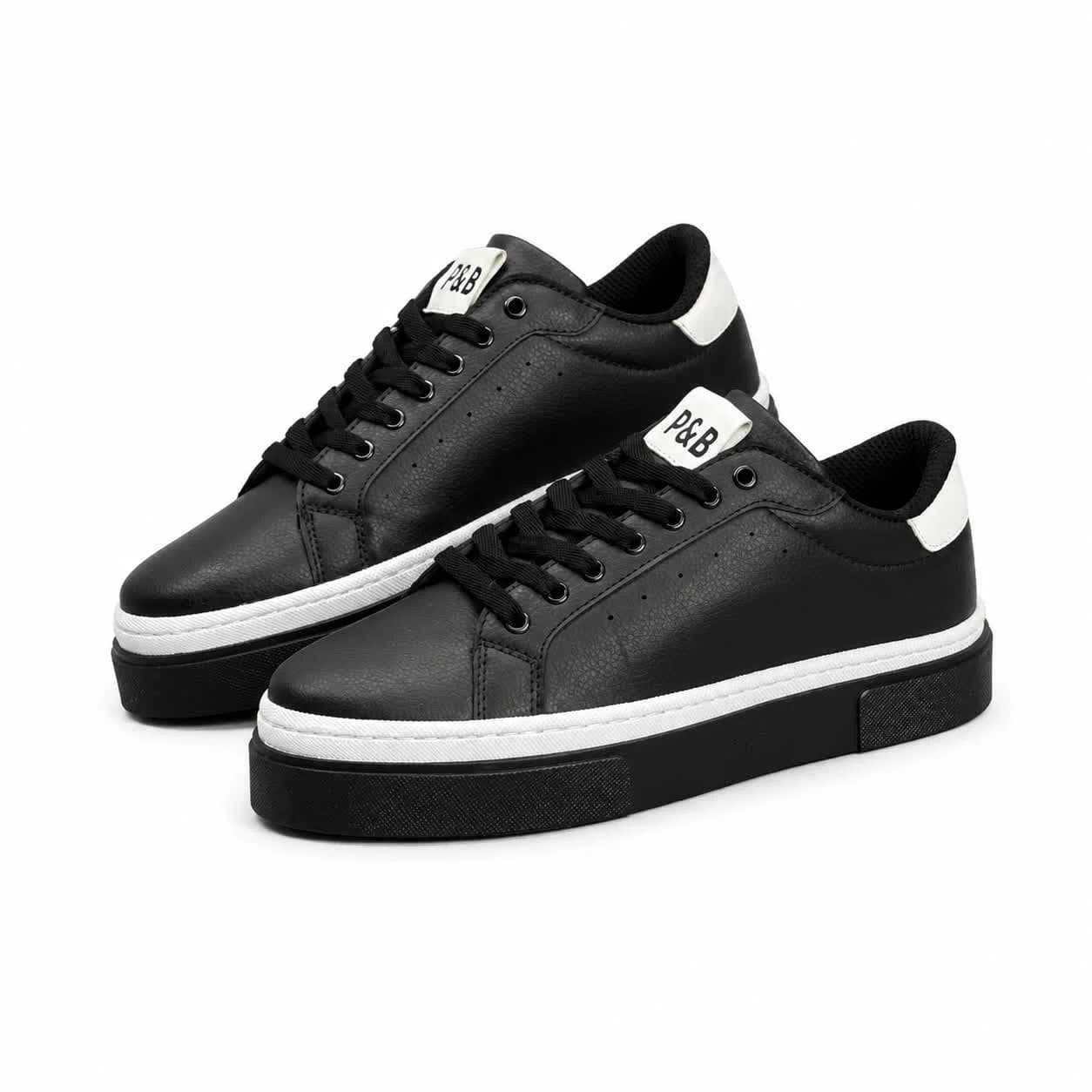 کفش کتانی مردانه مدل ونس پل اندبیر مشکی سفید Vans Pull Bear — تصویر ۲