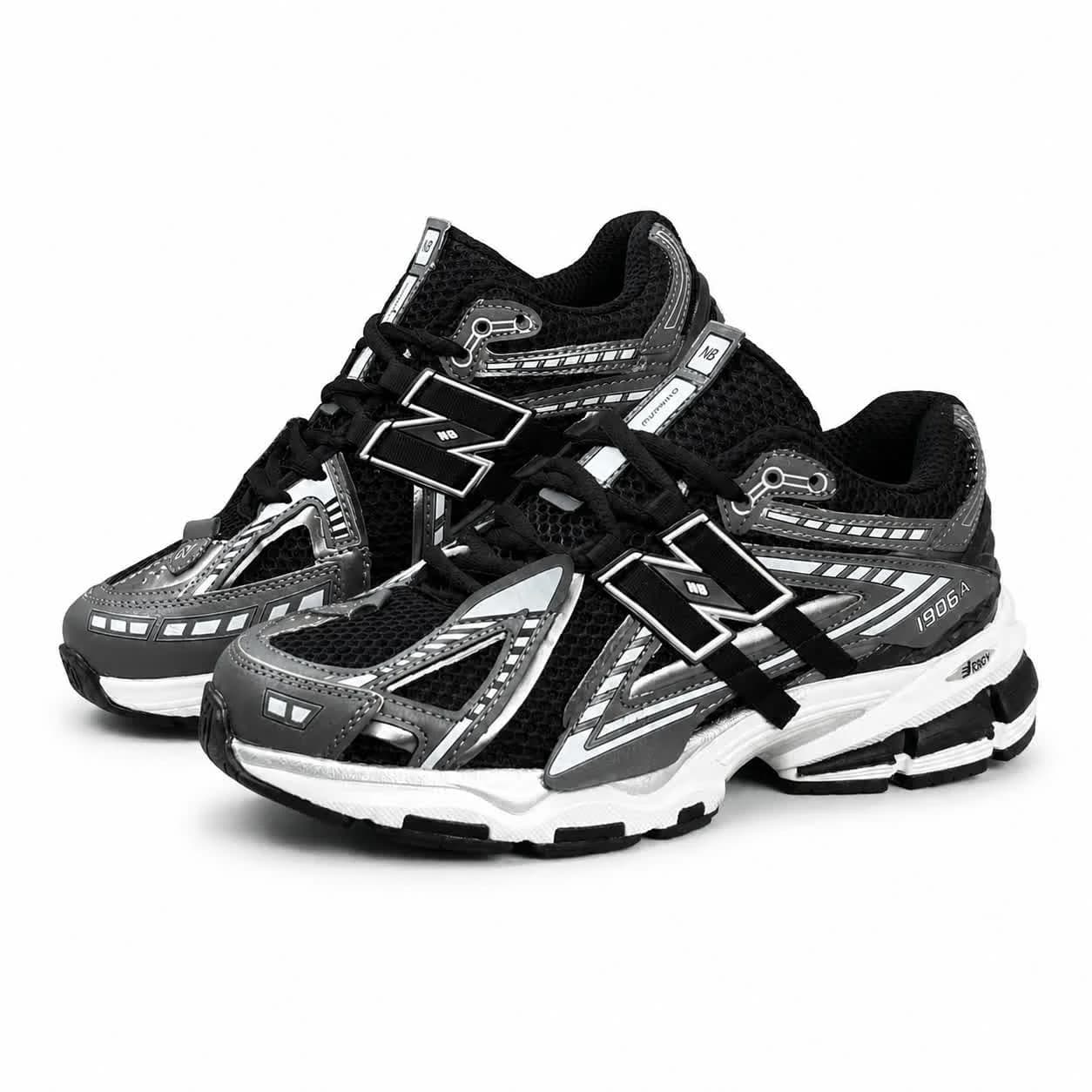 کتونی مردانه نیوبالانس مشکی طوسی New BALANCE 1906 — تصویر ۳