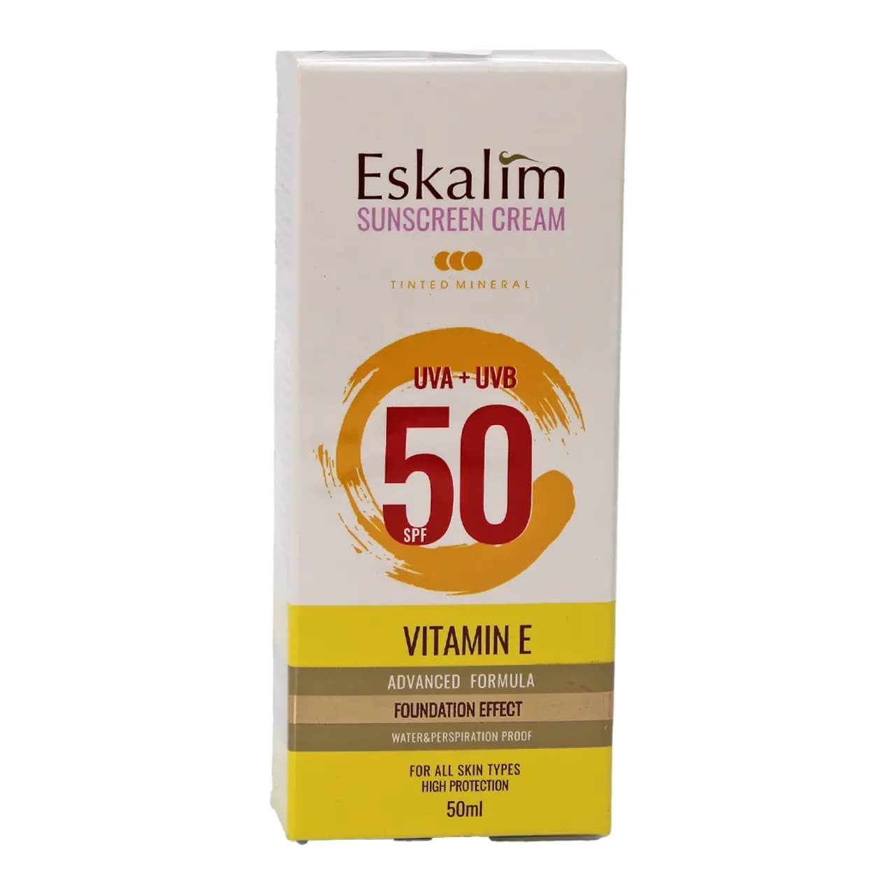 کرم ضد آفتاب رنگی spf50 اسکالیم