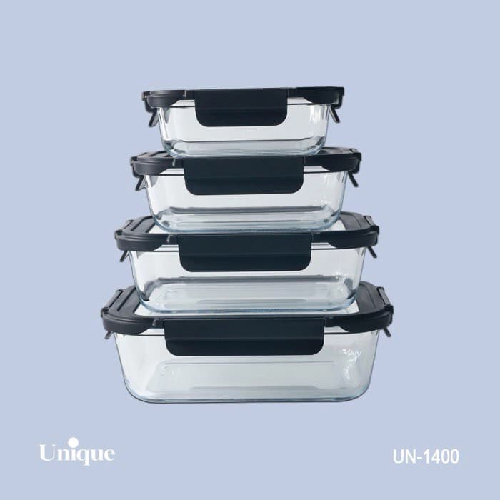 ظرف نگهدارنده یونیک Unique مستطیل 4 عدد کد UN-1400 — تصویر ۲