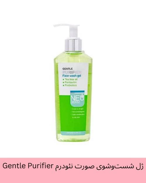 ژل پاک کننده آرایش صورت نئودرم مدل Gentle Purifier مناسب پوست چرب و مختلط حجم 200 میلی لیتر