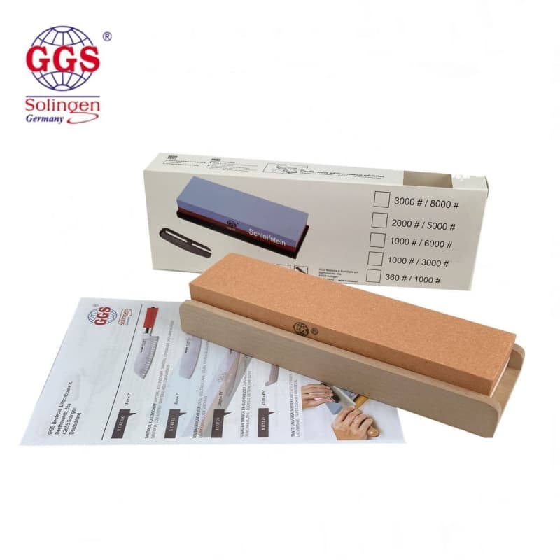 سنگ تیزکن چاقو سولینگن مدل GGS | دو طرفه (درشت و ریز) | فولاد ضدزنگ جرمانی | مناسب تمام چاقوهای آشپزخانه و قصابی — تصویر ۲