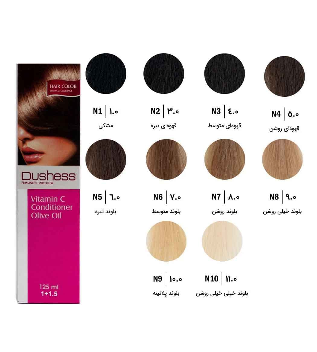 رنگ مو دوشس سری قرمز DUSHESS RED SERIES حجم 125 میلی لیتر — تصویر ۲