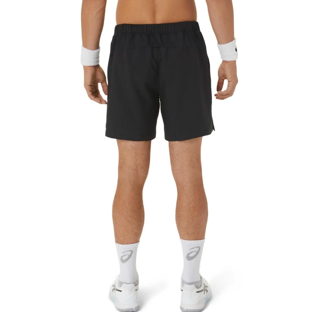 شلوارک تنیس مردانه اسیکس Asics Men Court 7in- مشکی — تصویر ۴