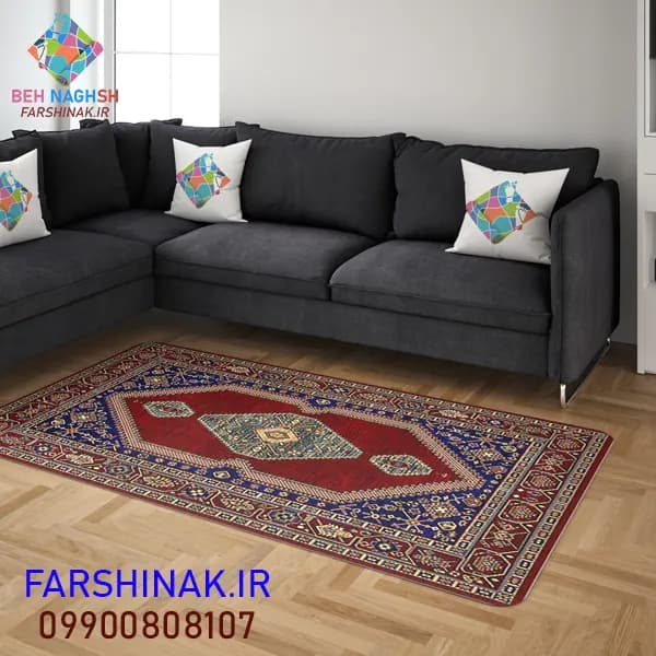 فرشینه طرح ابریشمی کد A173 درجه یک ضد لغزش — تصویر ۲