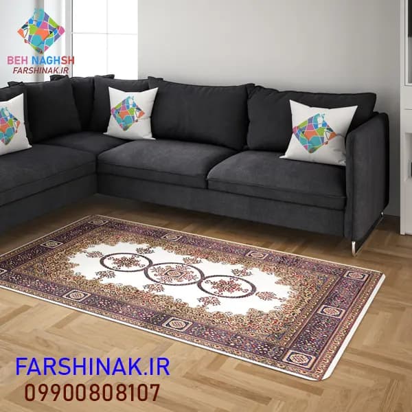 فرشینه طرح ابریشمی کد A164 درجه یک ضد لغزش — تصویر ۲