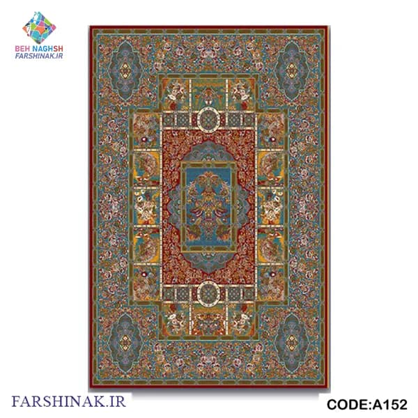 فرشینه طرح ابریشمی کد A152 درجه یک ضد لغزش — تصویر ۳