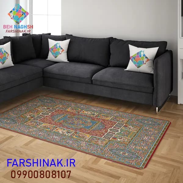 فرشینه طرح ابریشمی کد A152 درجه یک ضد لغزش — تصویر ۲