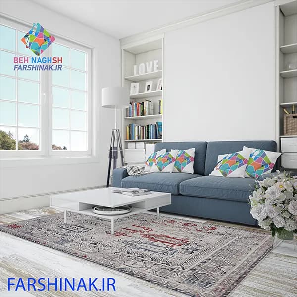 فرشینه طرح ابریشمی کد A145 درجه یک ضد لغزش