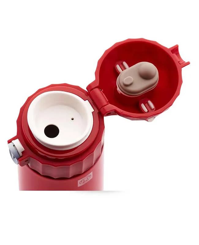 قمقمه کودک قرمز 350میلی لیتری بامبینو پلاس Korkmaz کد04-743 — تصویر ۳
