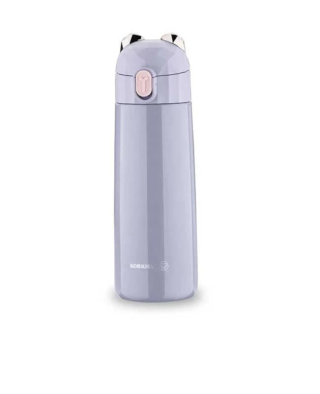 قمقمه کودک طوسی 350میلی لیتری بامبینو پلاس Korkmaz کد02-743