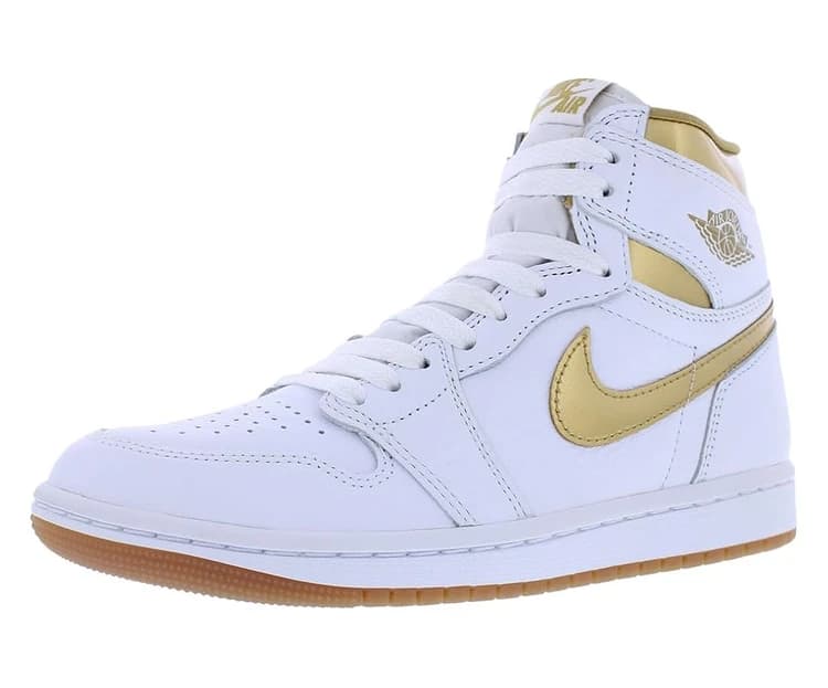 کفش نایکی Air Jordan 1 High OG سفید طلایی مدل | — تصویر ۵