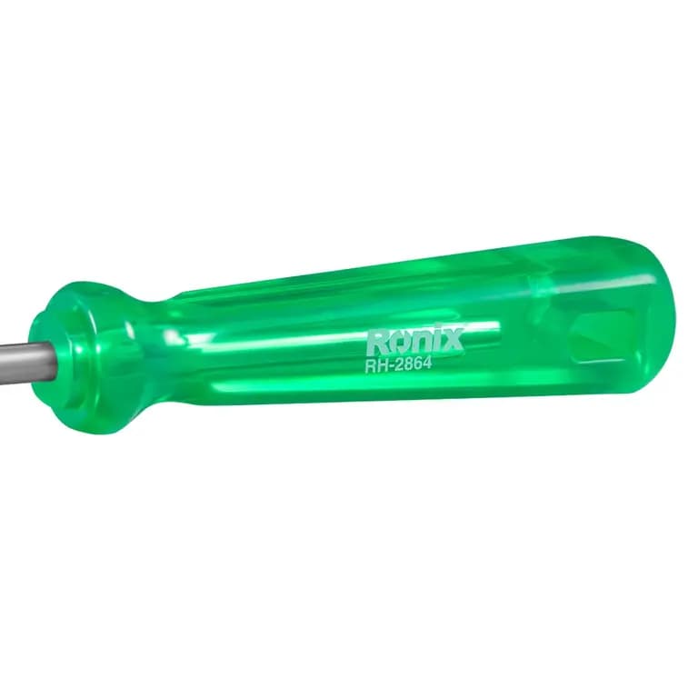 پیچ گوشتی تکی ساده 100*6 چهارسو کریستالی رونیکس مدل RH-2864 — تصویر ۳
