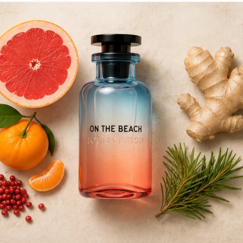 عطر ادکلن لویی ویتون ان د بیچ – یونیسکس خنک (Louis Vuitton – On The Beach) درجه ۱ سوئیس — تصویر ۲