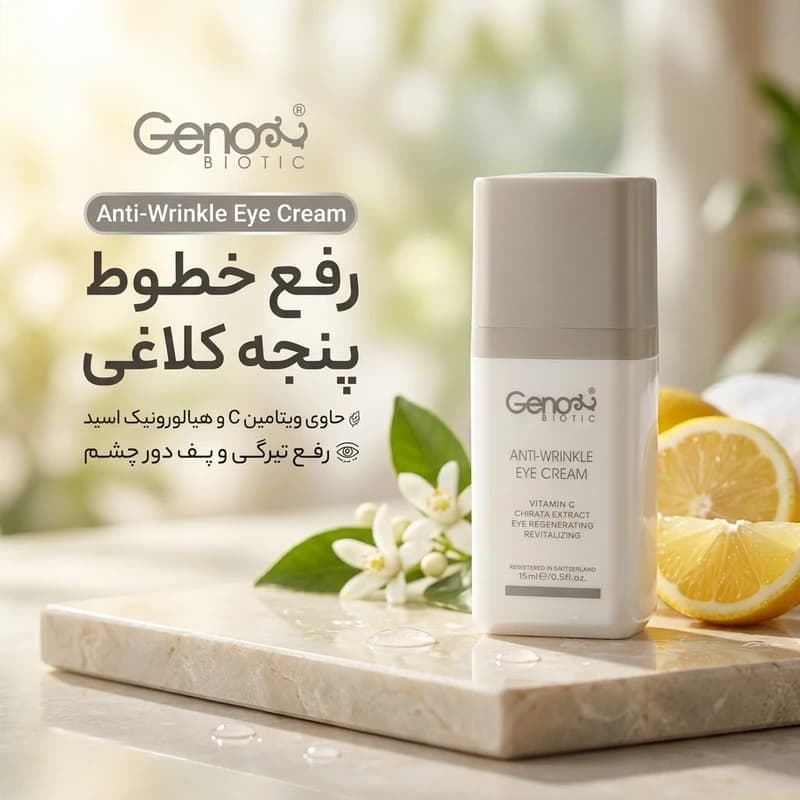کرم ضد چروک دور چشم ژنوبایوتیک Genobiotic حجم (15ml) — تصویر ۳