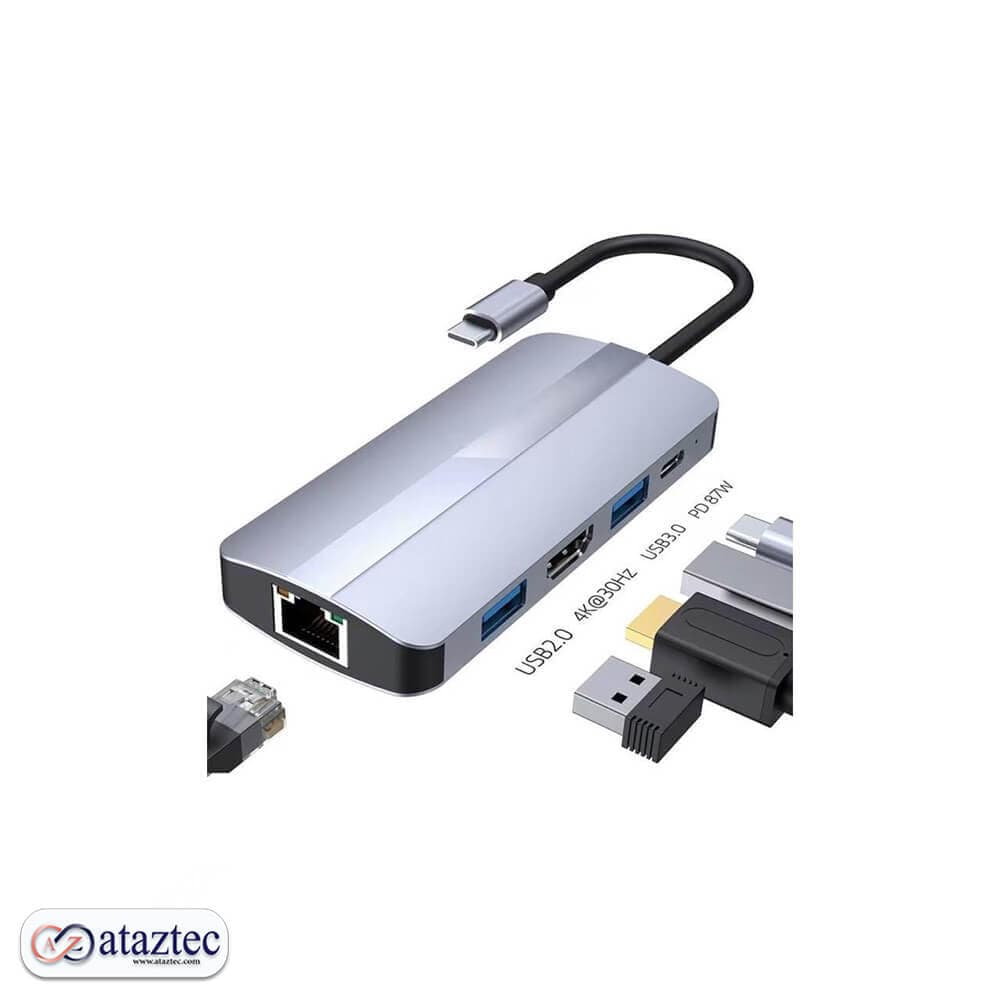 هاب 5 پورت USB-C/Type-C مدل BYL-2109 | انتقال اطلاعات تا سرعت 5 گیگابیت بر ثانیه — تصویر ۳