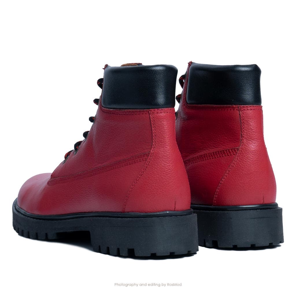 بوت تیتی گازولین کارمین غلیظ – GAAZOLIN TT Boots Deep Carmine — تصویر ۵