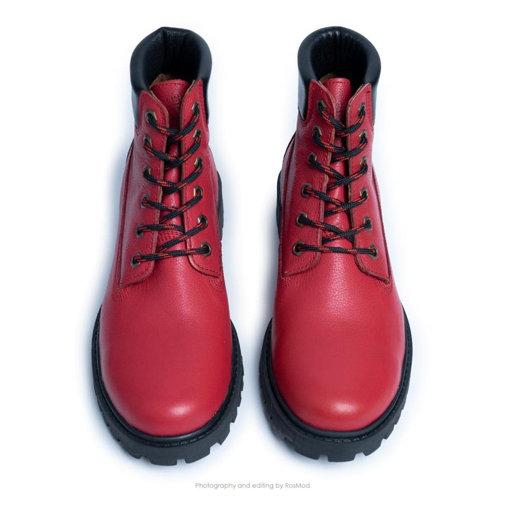 بوت تیتی گازولین کارمین غلیظ – GAAZOLIN TT Boots Deep Carmine — تصویر ۲