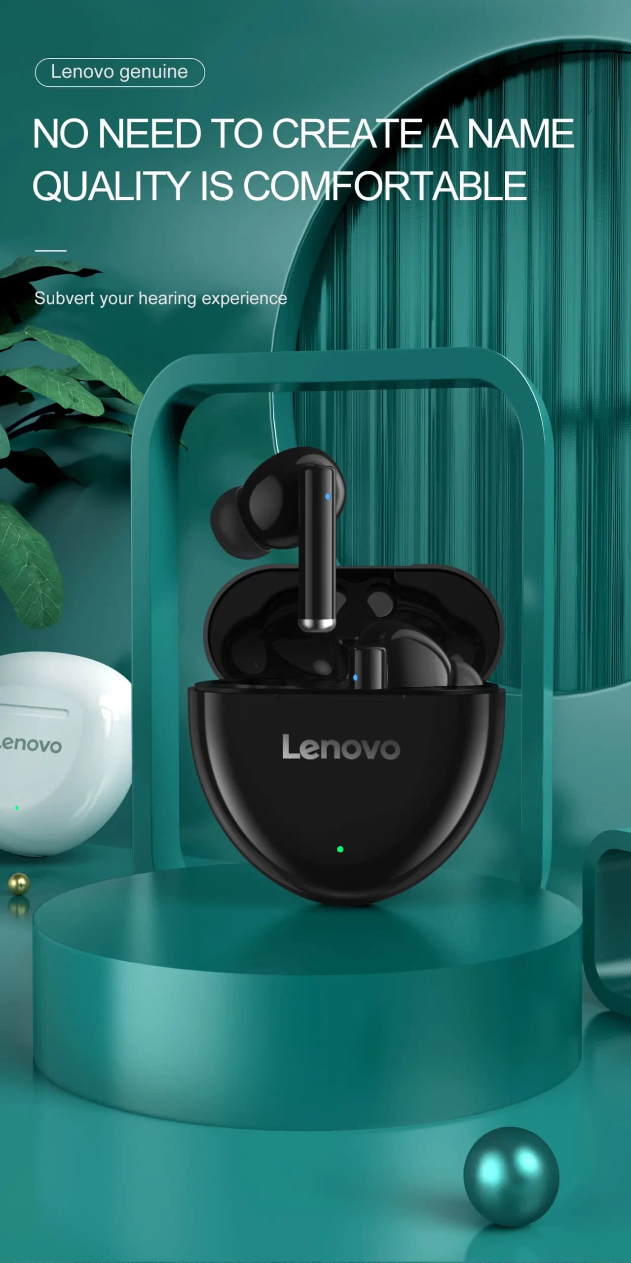 ایرباد بلوتوث لنوو Lenovo HT06 TWS Earphones — تصویر ۴