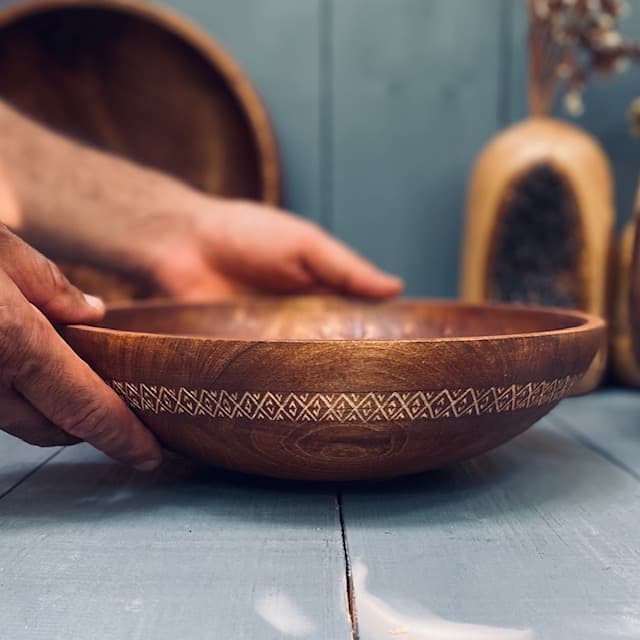 کاسه چوبی افرا کد 0185