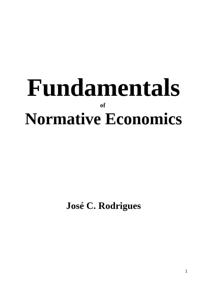کتاب Fundamentals of Normative Economics (مبانی اقتصاد هنجاری) نسخه انگلیسی PDF