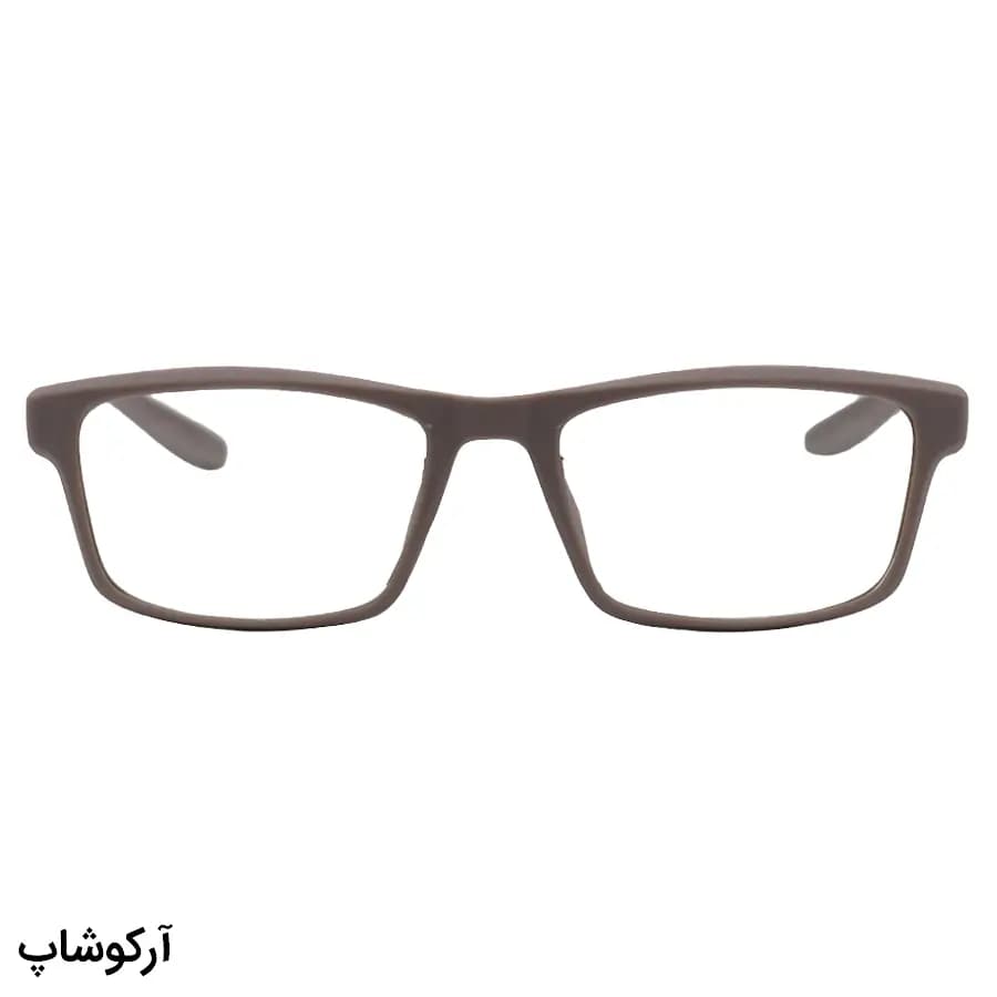 عینک مطالعه نزدیک بین نمره +2.25 با فریم طوسی مات و تیره، شکل مستطیلی و دسته فنردار مدل XS5022 — تصویر ۲