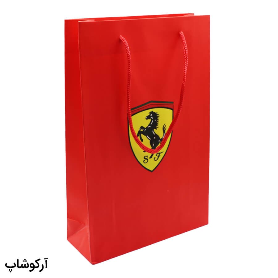 بگ، پاکت و ساک دستی هدیه عینک فراری (FERRARI) با طراحی رنگ قرمز مدل 992897
