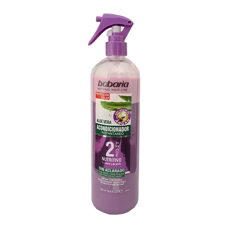 اسپری مو Babaria مدل Aloe Vera 2 Phase حجم 500 میلی لیتر — تصویر ۲