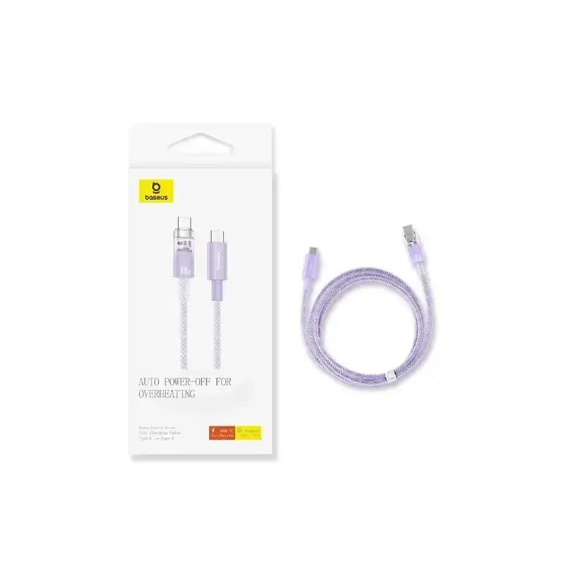 کابل شارژ Type-C to Type-C باسئوس مدل Explorer Series Smart Temperature با طول 2 متر 100 وات — تصویر ۵