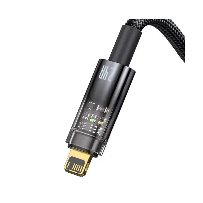 کابل شارژ USB to iP باسئوس مدل Explorer Series Auto Power-Off با طول 1متر 2.4 آمپر — تصویر ۴
