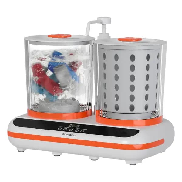 مینی ماشین لباسشویی قابل حمل ۲ لیتری پرودو مدل Porodo Lifestyle Launder Twin 2L Portable Mini Washing Machine