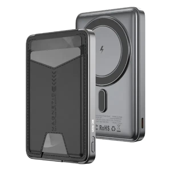 پاوربانک 5000 هزار مگ سیف گرین لاین مدل Green Lion Mag Mate 5000mAh Power Bank with Card Holder — تصویر ۲