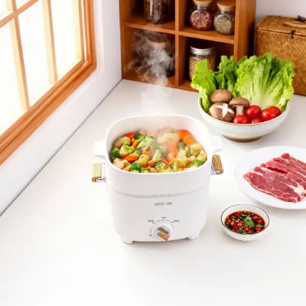 بخارپز برقی چندکاره گرین لاین مدل Green Lion Multi-Pot Electric Cooker — تصویر ۳
