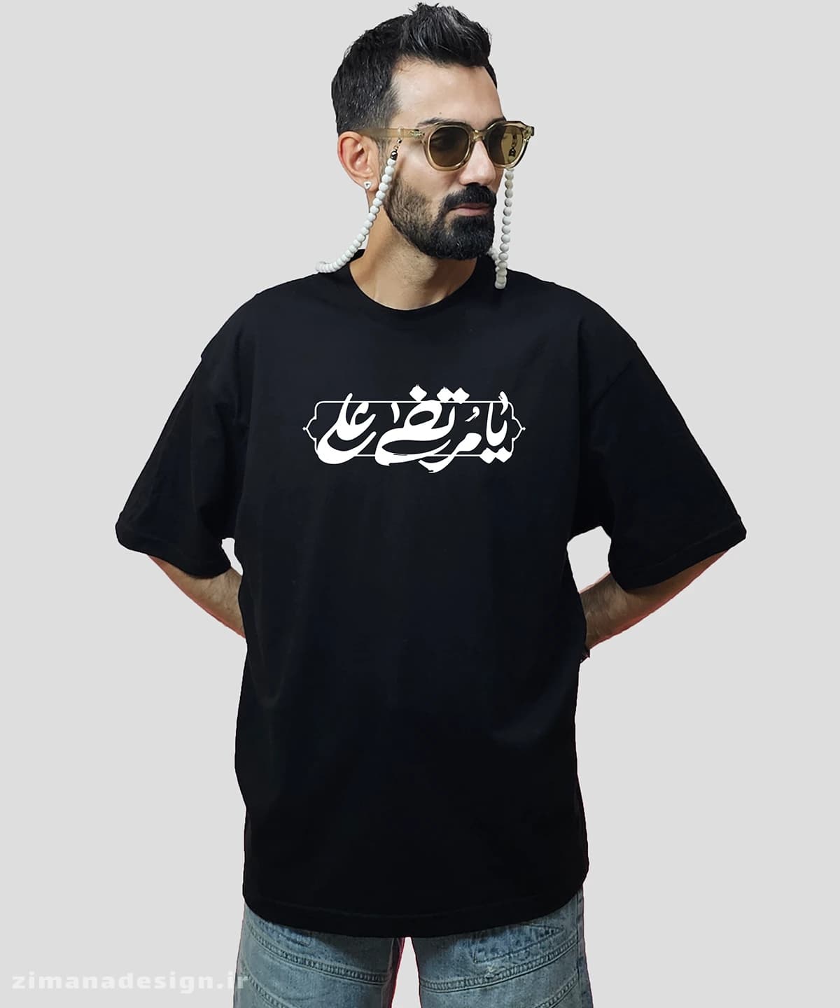 تیشرت لش مردانه و زنانه مذهبی طرح یا مرتضی علی کد 758