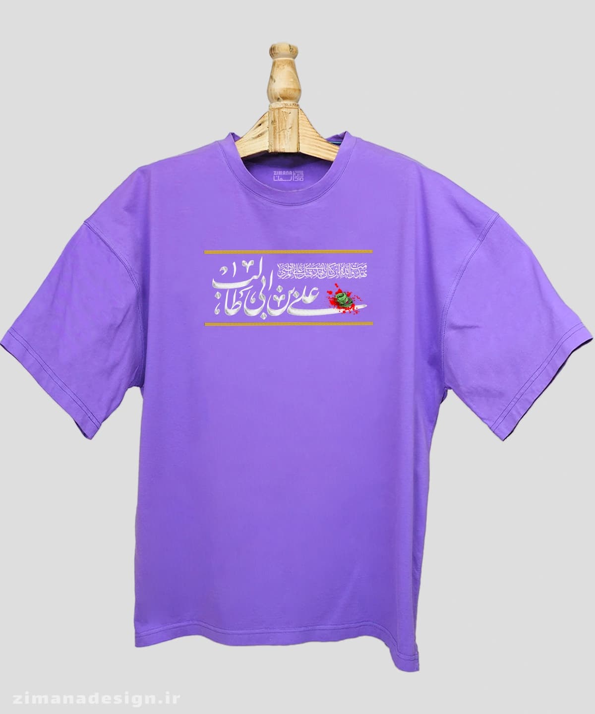 تیشرت لش مردانه و زنانه مذهبی طرح علی بن ابی طالب کد 755 — تصویر ۵